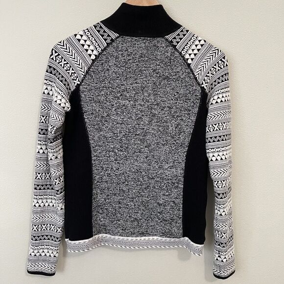 Title Nine Wool Full Zip Sweater Jacket Fair Isle Womens S Hiking Ski Mountain - Picture 7 of 10